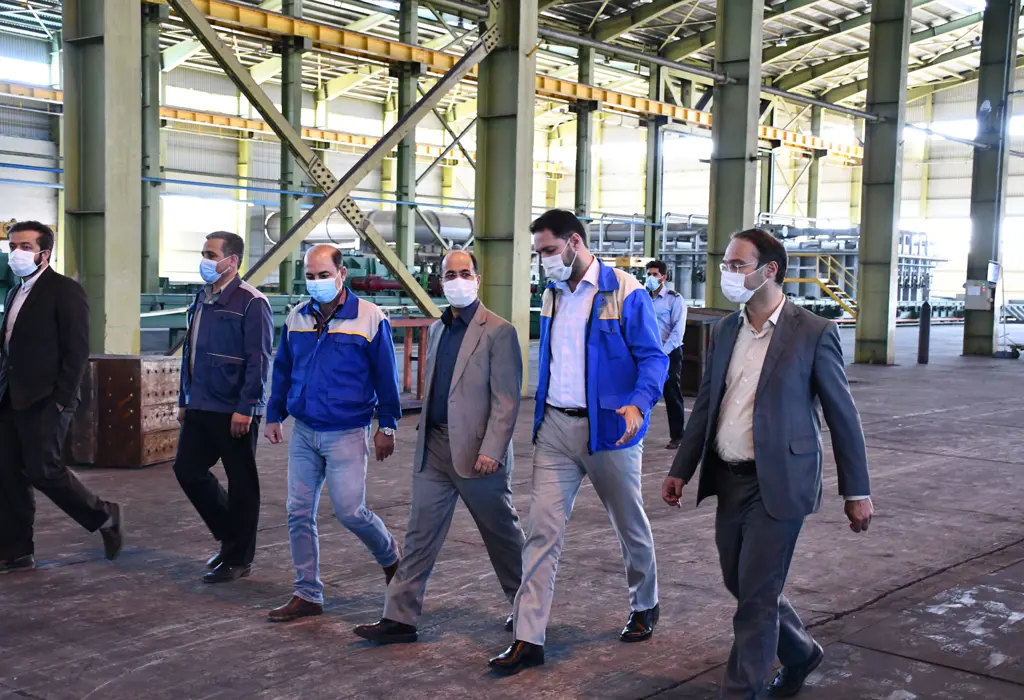 بازدید سرپرستی بانک صنعت و معدن استان آذربایجان شرقی از مجتمع فولاد صائب تبریز